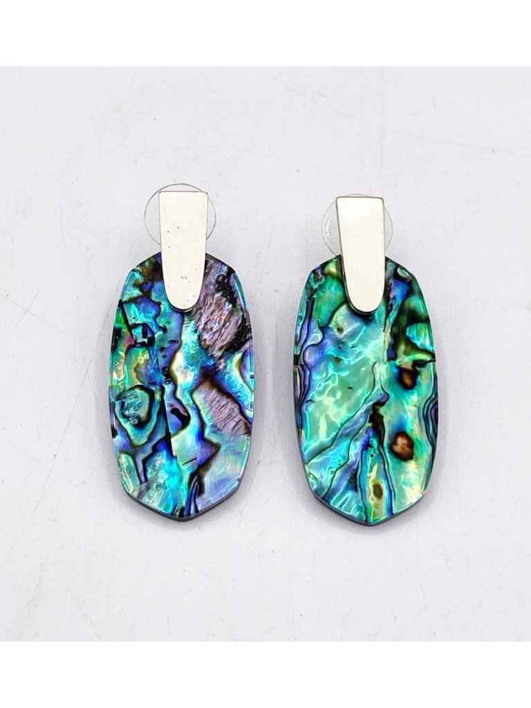 Kendra Scott Aragon Dangle Statement Earrings In Gold Tone Abalone